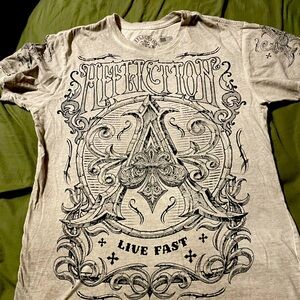 Affliction men's small print shirt